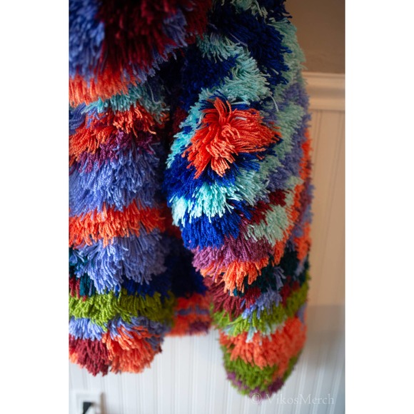 Free People Multicolor Fuzzy Jacket - Picture 9 of 9